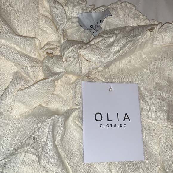 Vici Dolls Taylor Linen Blend Strapless Cropped Tie Top - Picture 4 of 4